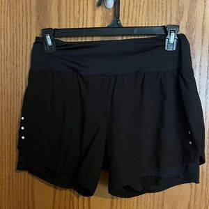 black athletic shorts